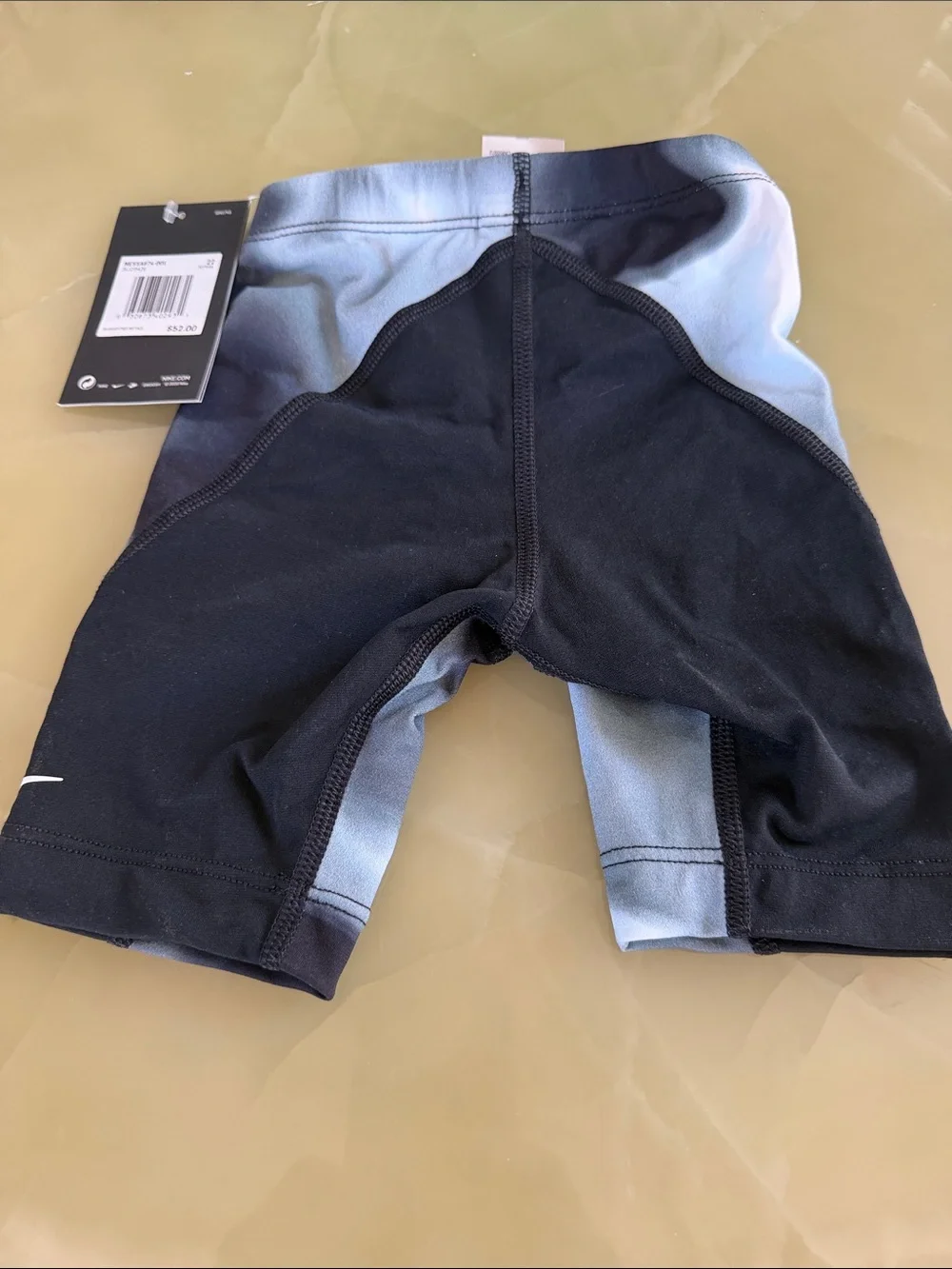 Nike Hydrastrong Boys Jammer Swim Shorts Grey Black Tie-Dye Size 6-7Y NWT